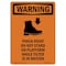 Signmission OSHA WARNING Sign, Pinch Point Do Not W/ Symbol, 24in X 18in Decal, 18" W, 24" L, Portrait OS-WS-D-1824-V-13416 - alternate 1